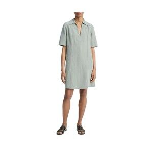 Vince A-Line Clay Sage Green Pocket Short Knee Length Dress Size Small NWY $448